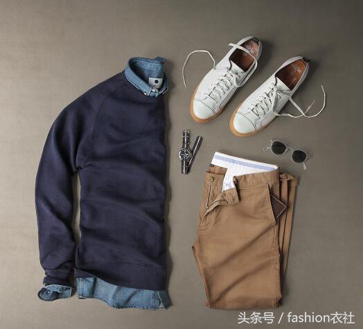 男生毛衣搭配商务,卡其色毛衣搭配男生