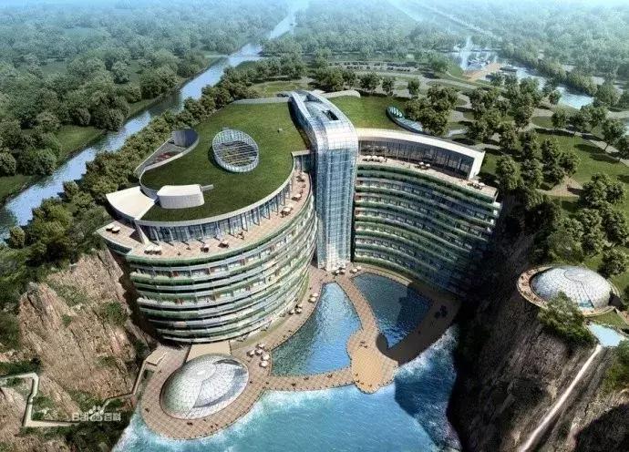 别具一格魔都深坑酒店,魔都深坑下的乌托邦佘山深坑酒店