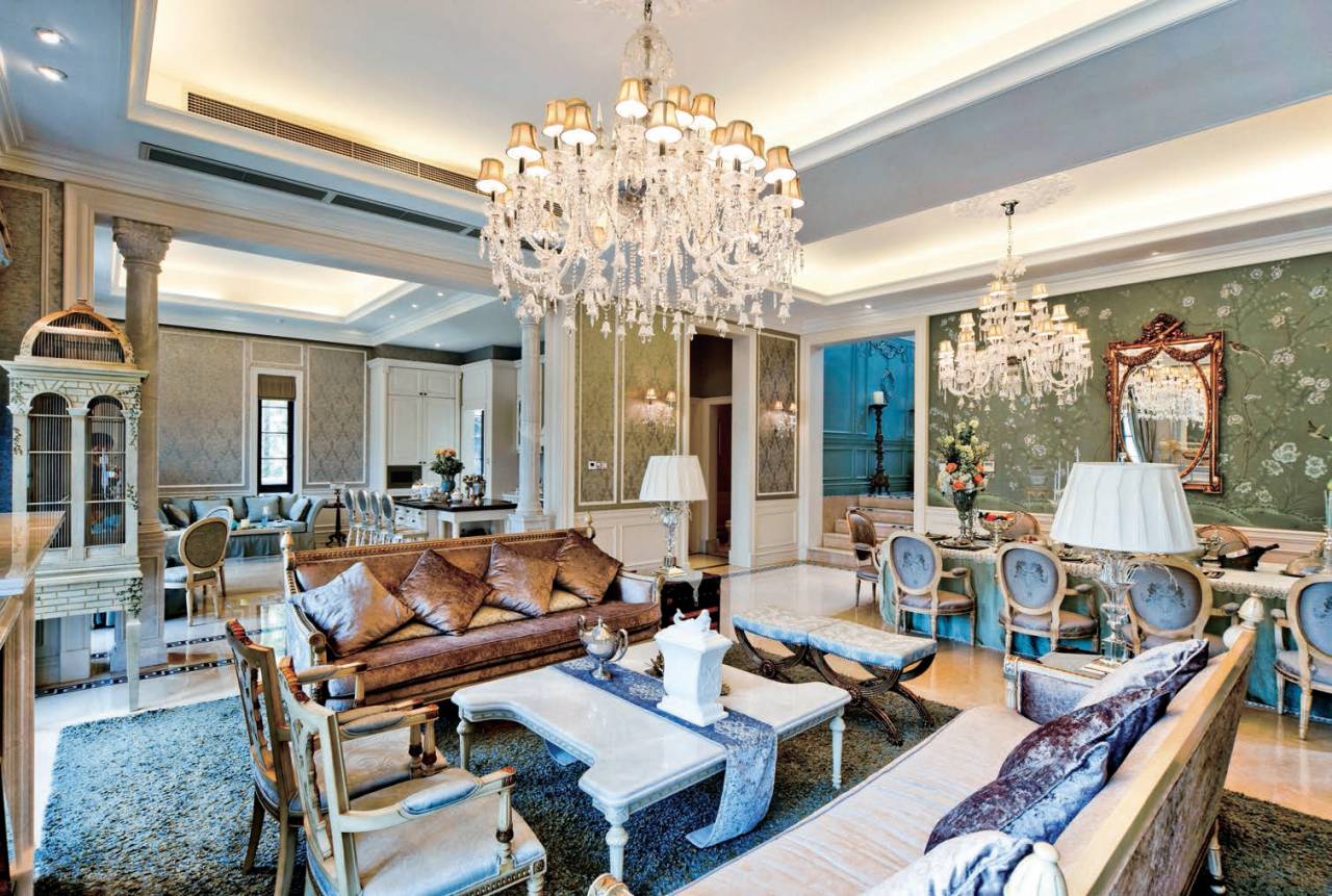 唐山君熙太和下沉庭院,唐山装修风格温馨客厅设计