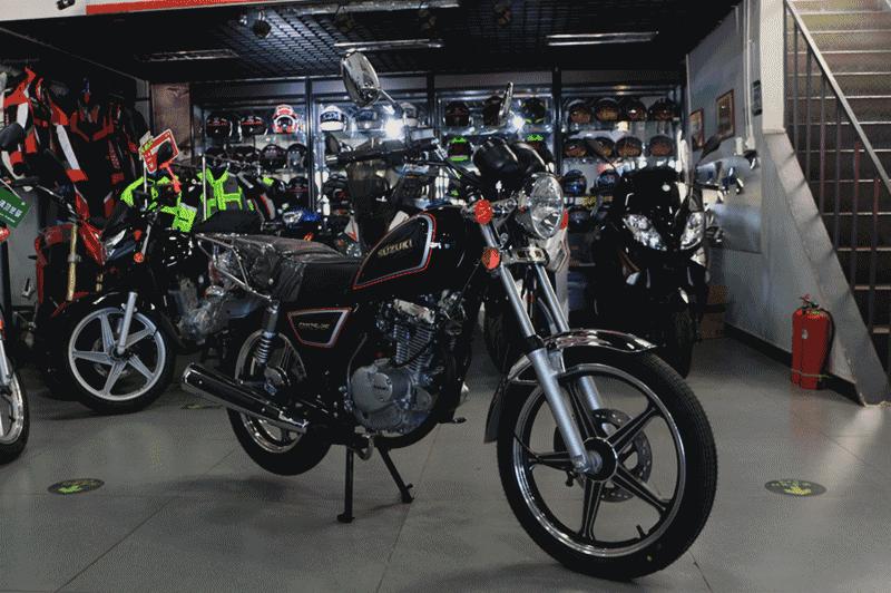 全新豪爵铃木gn125进口发动机,豪爵铃木gn125太子摩托车图片