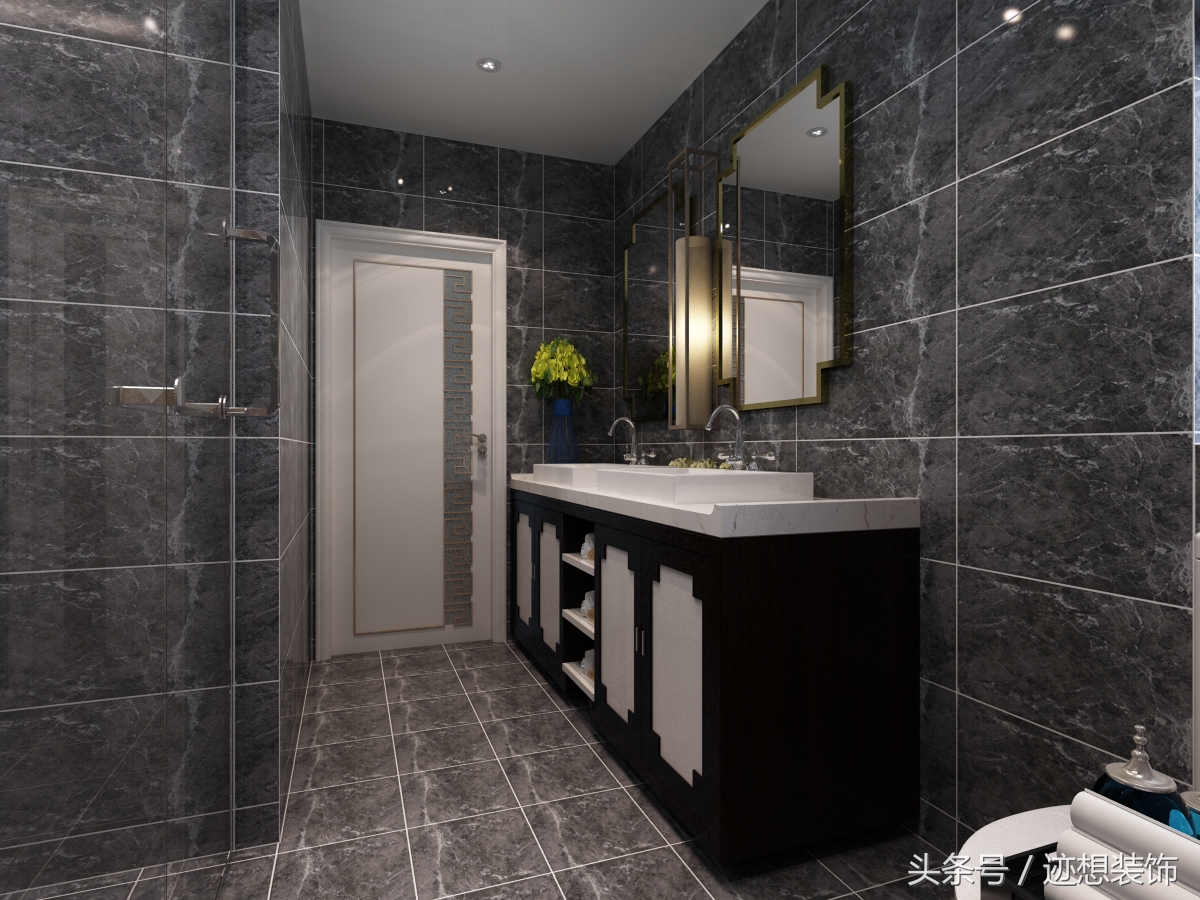 泰和地中海186大平层设计,泰和龙岸新中式装修