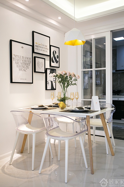 北欧2室风格装修效果图大全,115平米南北通透北欧风格装修图