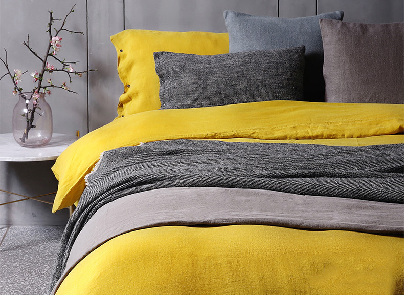 房子软装设计暖色极简风,黄色瓷砖精装房软装设计