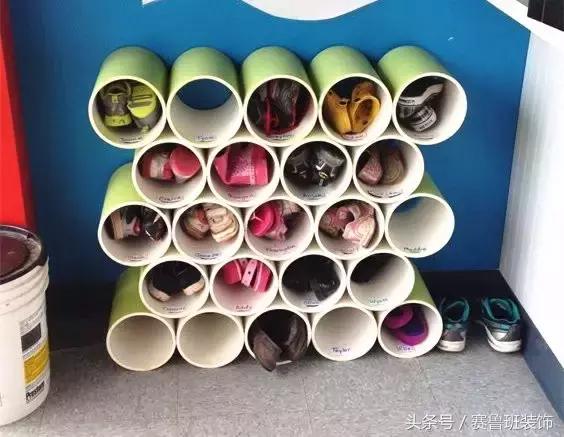 鞋盒改造一下鞋柜能省1倍空间,大号塑料瓶放鞋柜