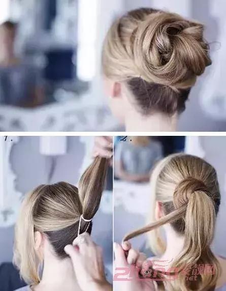 戴皇冠女童花苞头的扎法教程,元气少女花苞头怎么扎短发