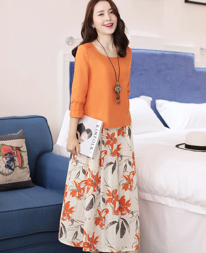 棉麻裙子套装，以质朴之色，点缀美丽梦想！