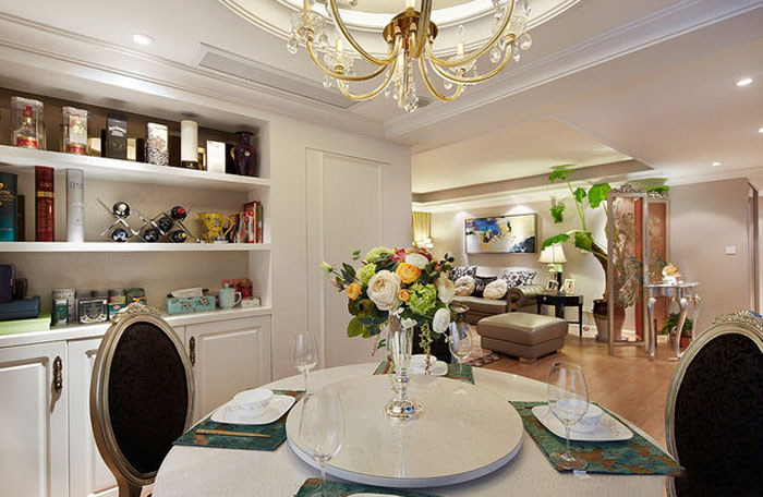 旧中式轻奢风格装修案例,青杉装修