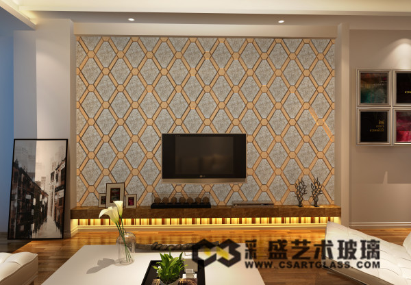 艺术玻璃背景墙怎么样,背景墙用玻璃效果图