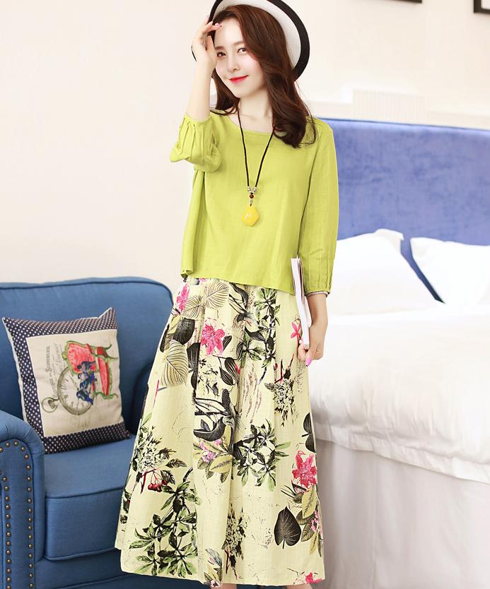 棉麻裙子套装，以质朴之色，点缀美丽梦想！