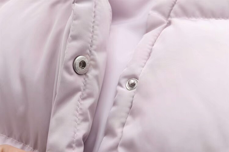 立领大口袋白羽绒马甲,立领双口袋羽绒马甲