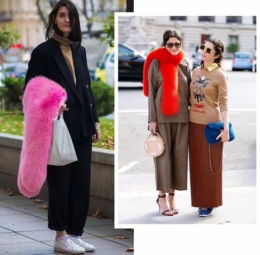 杨幂袁姗姗穿衣搭配图,杨幂羊绒围巾同款