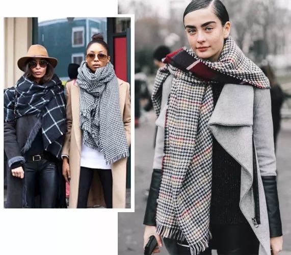 杨幂袁姗姗穿衣搭配图,杨幂羊绒围巾同款