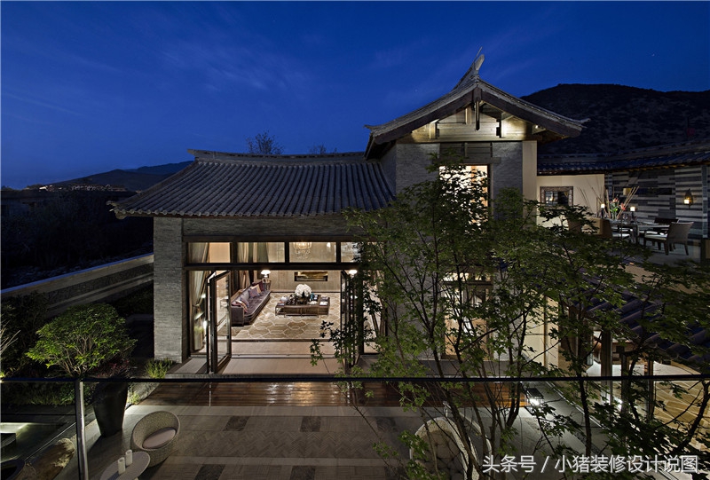 丽江瑞吉别墅设计风格,丽江别墅景观庭院设计