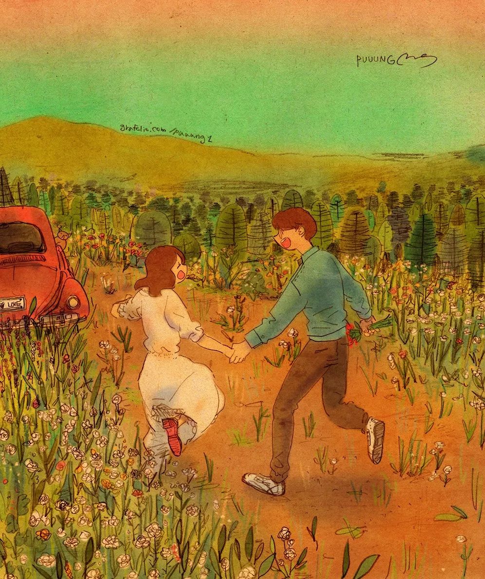 甜到爆的恋爱日常手绘,手绘情侣日常恋爱日记