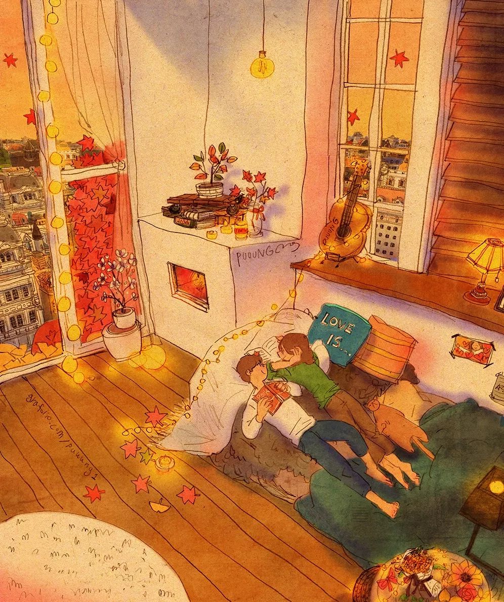 甜到爆的恋爱日常手绘,手绘情侣日常恋爱日记