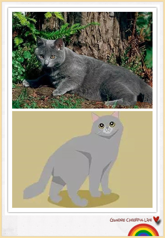 猫咪插画手绘图片,各种猫咪萌化图片