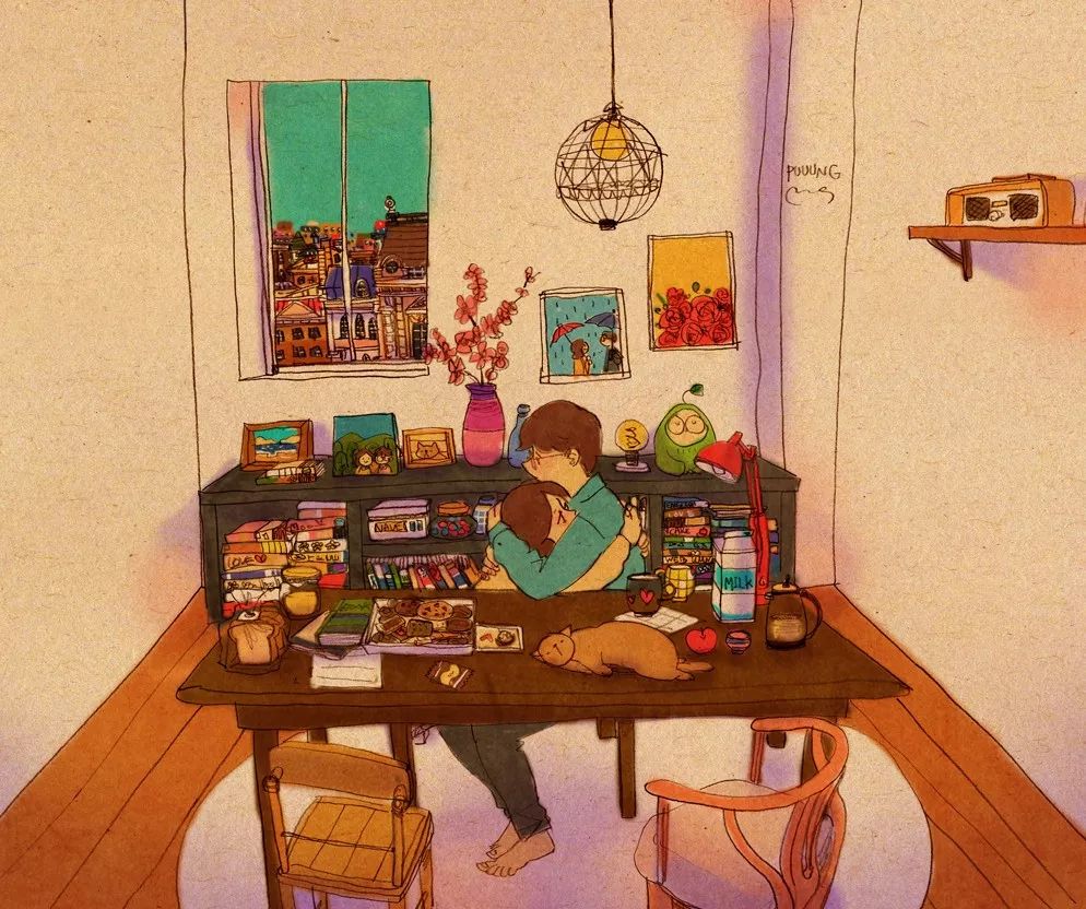 甜到爆的恋爱日常手绘,手绘情侣日常恋爱日记