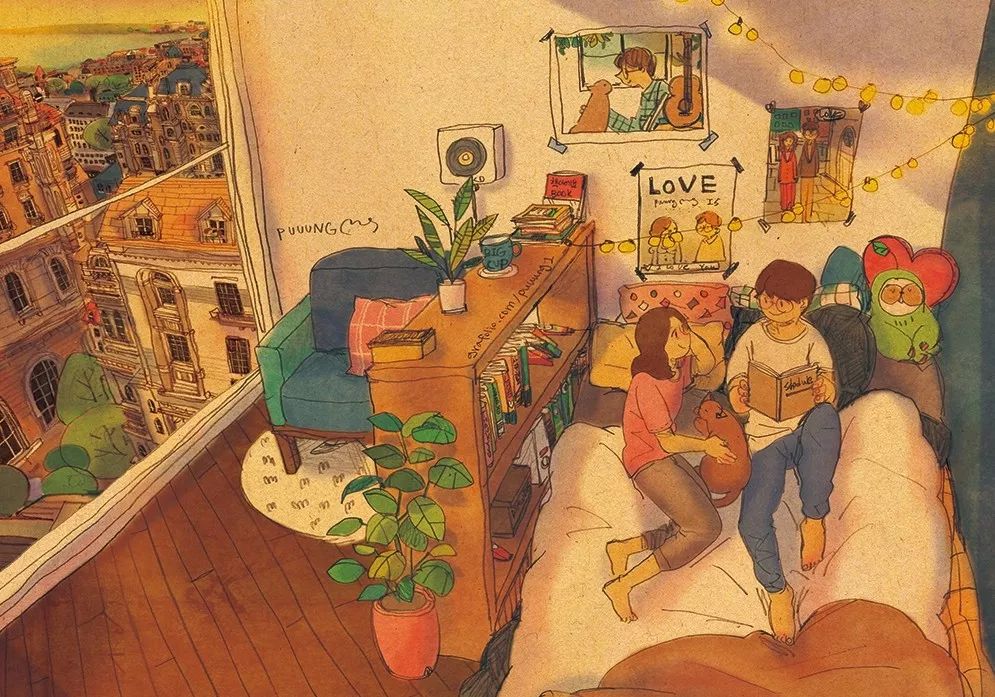 甜到爆的恋爱日常手绘,手绘情侣日常恋爱日记