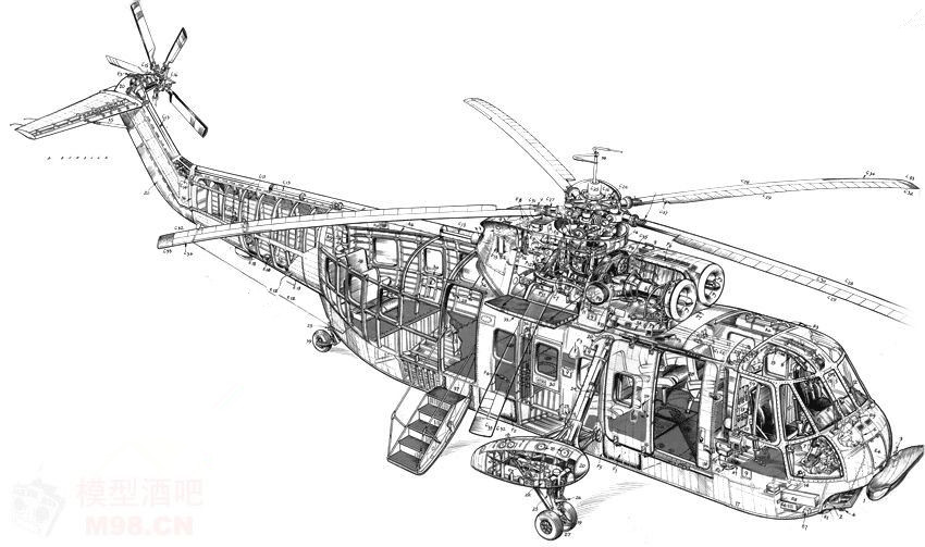世界第一架实用直升机结构大揭秘,米171直升机设计图