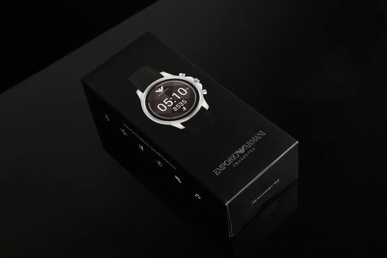 阿玛尼智能手表art5009,蓝色飞行员阿玛尼手表开箱评测