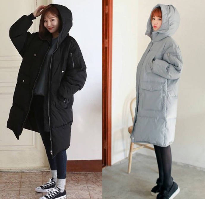 韩国棉服冬天霸气洋气的穿搭,冬天棉服时尚穿搭高冷