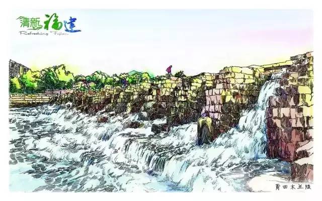 莆田手绘风景旅行图,手绘莆田风景