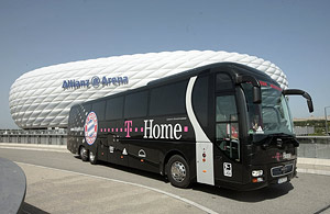 顶级俱乐部大巴,顶级球队大巴车