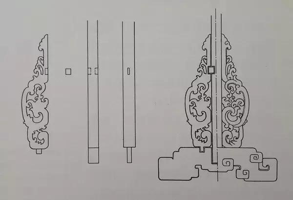 霸王枨榫卯结构图,粽角榫内部结构
