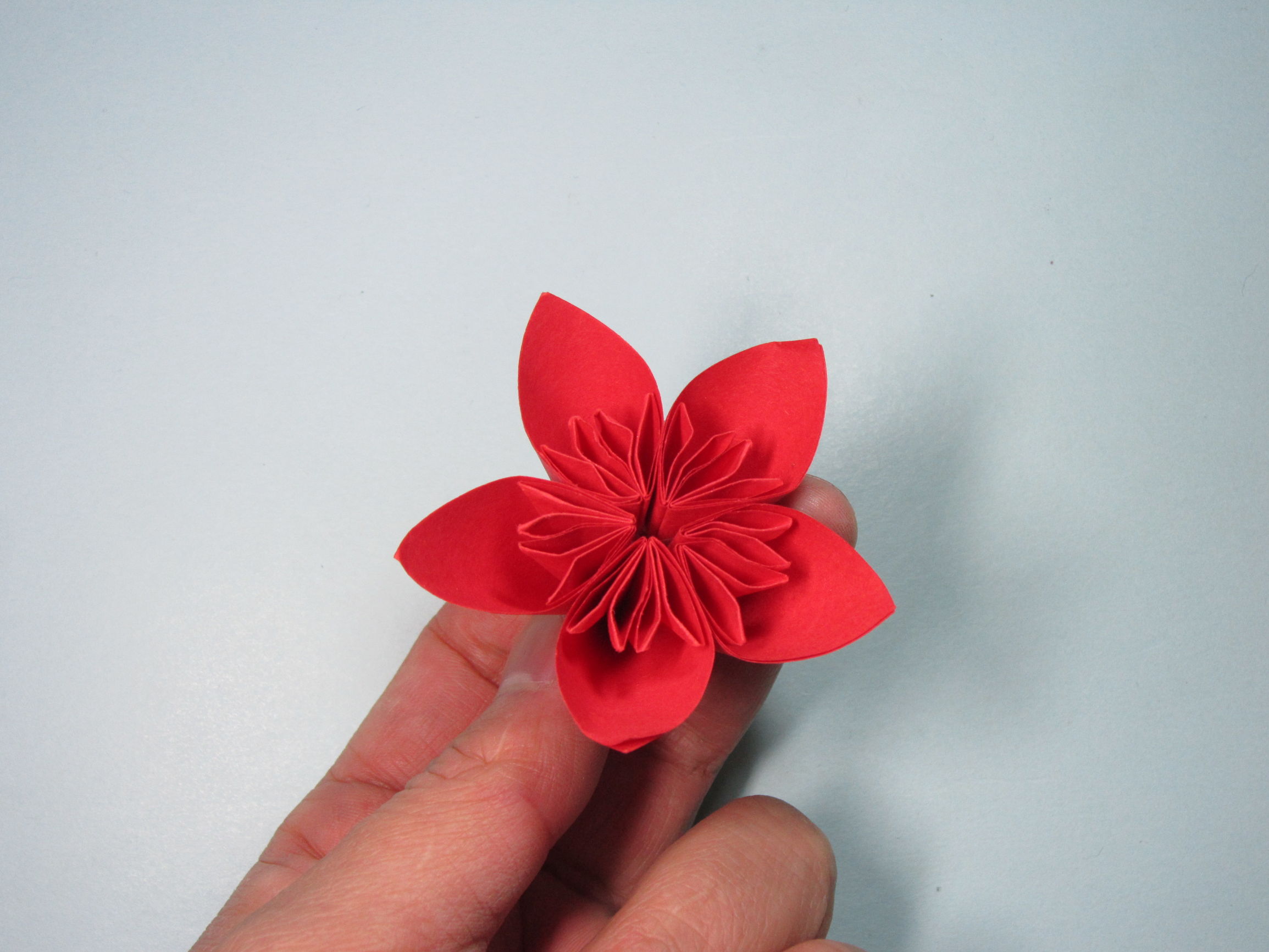 双层樱花折纸花球图解,折纸樱花灯笼步骤图解