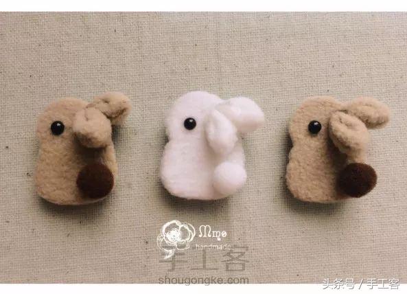 萌兔小手工制作,diy布艺趴趴兔