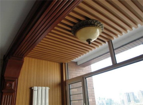 生态木吊顶装饰,成都阳台生态木吊顶