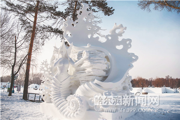 30届雪博会,雪博会雪雕龙腾福山完工