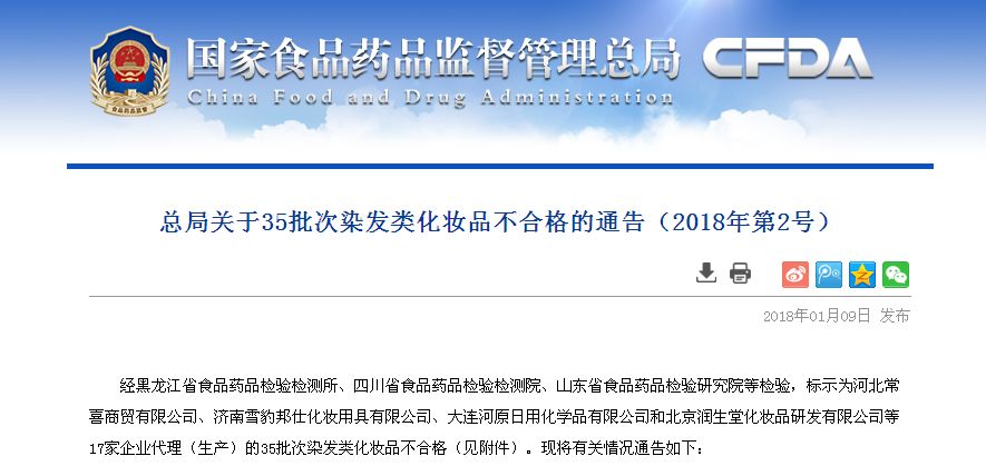 染发剂哪款查出不合格了,35批次不合格染发剂名单曝光
