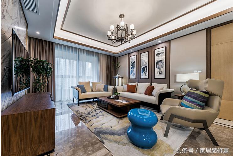 淄博曦园装修风格图,淄博115平现代轻奢装修风格