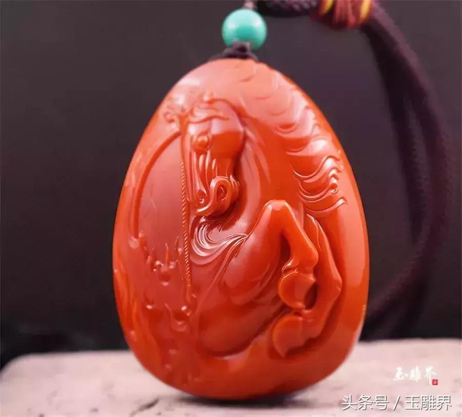 保山南红玉石雕刻,千里马玉石雕刻