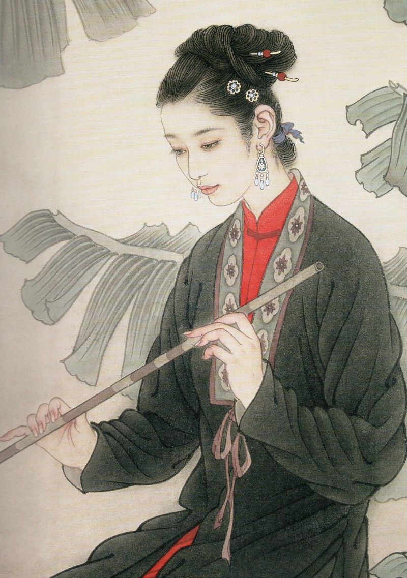 国画名家杨淑涛工笔仕女画欣赏,赵国经工笔仕女画作品欣赏