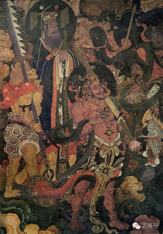 法海寺壁画线稿作品,法海寺明代壁画媲美敦煌无一废笔