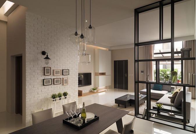 客厅和餐厅电视墙隔断装修效果图,客厅餐厅隔断做法图片