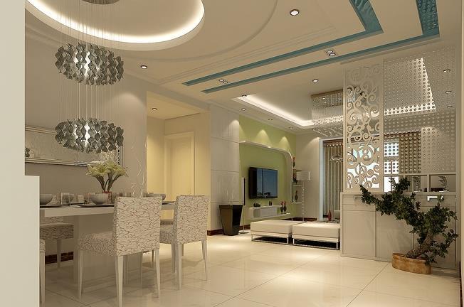 客厅和餐厅电视墙隔断装修效果图,客厅餐厅隔断做法图片