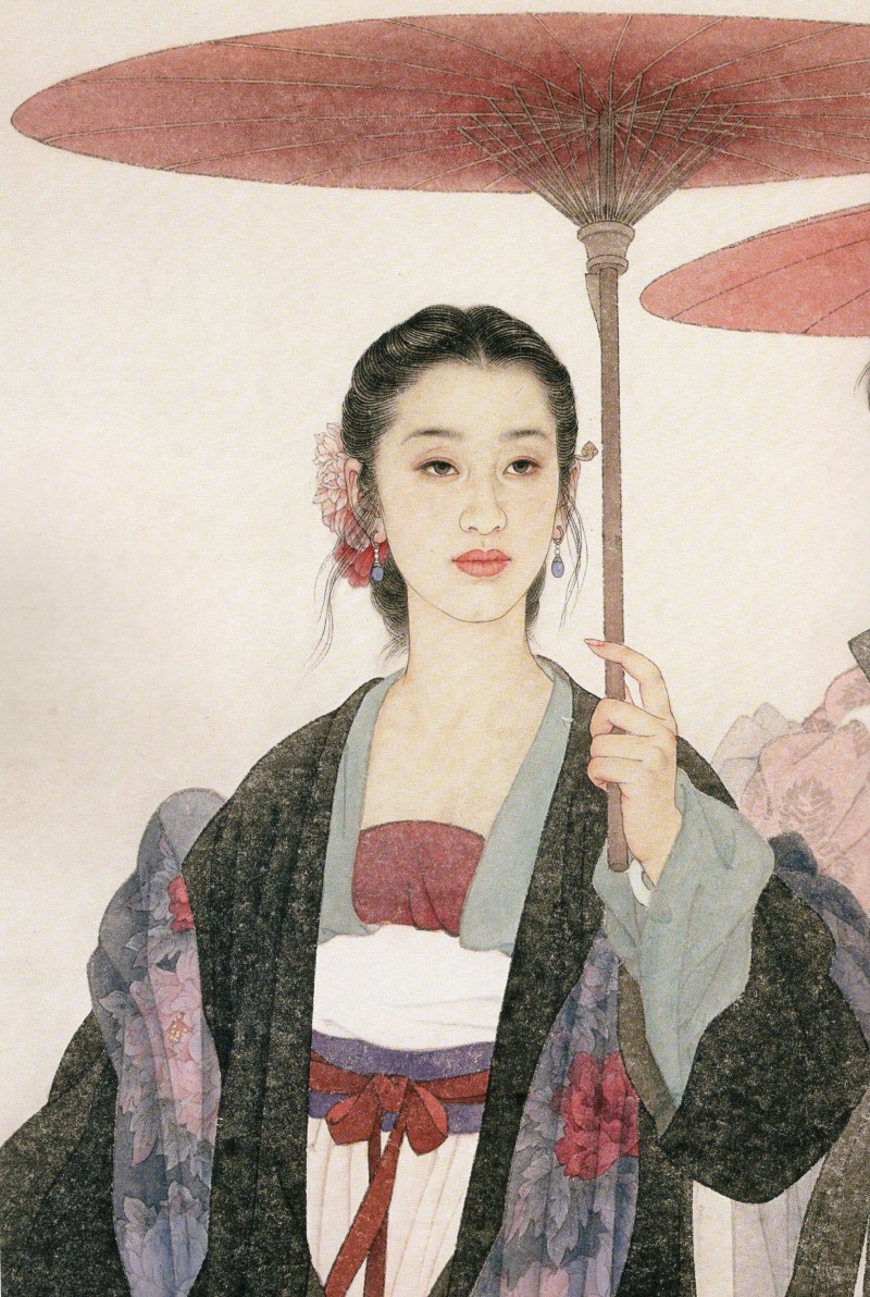 国画名家杨淑涛工笔仕女画欣赏,赵国经工笔仕女画作品欣赏