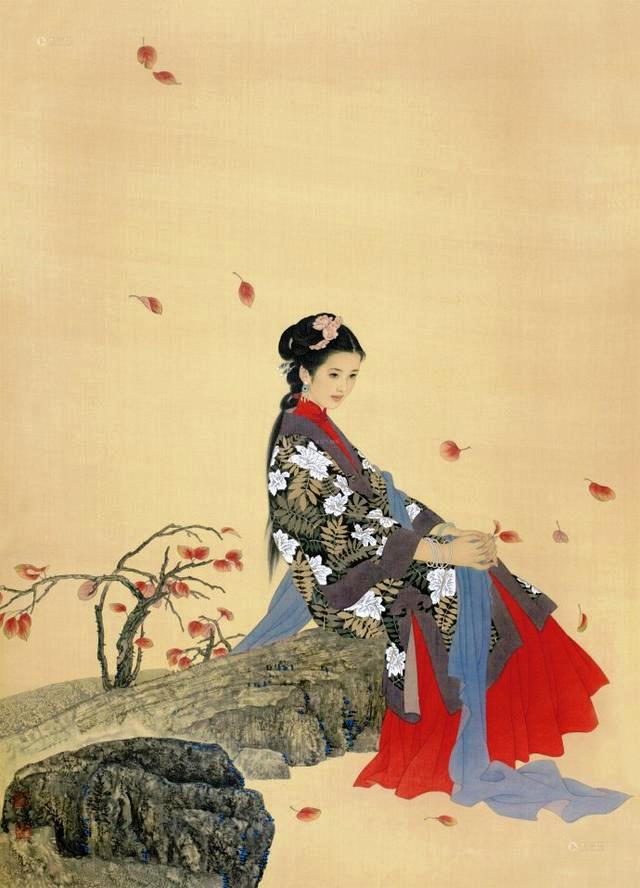 国画名家杨淑涛工笔仕女画欣赏,赵国经工笔仕女画作品欣赏