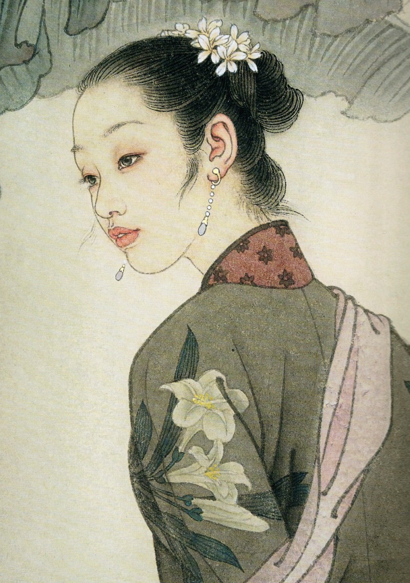 国画名家杨淑涛工笔仕女画欣赏,赵国经工笔仕女画作品欣赏