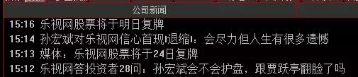 乐视网股吧复牌,乐视网明起停牌