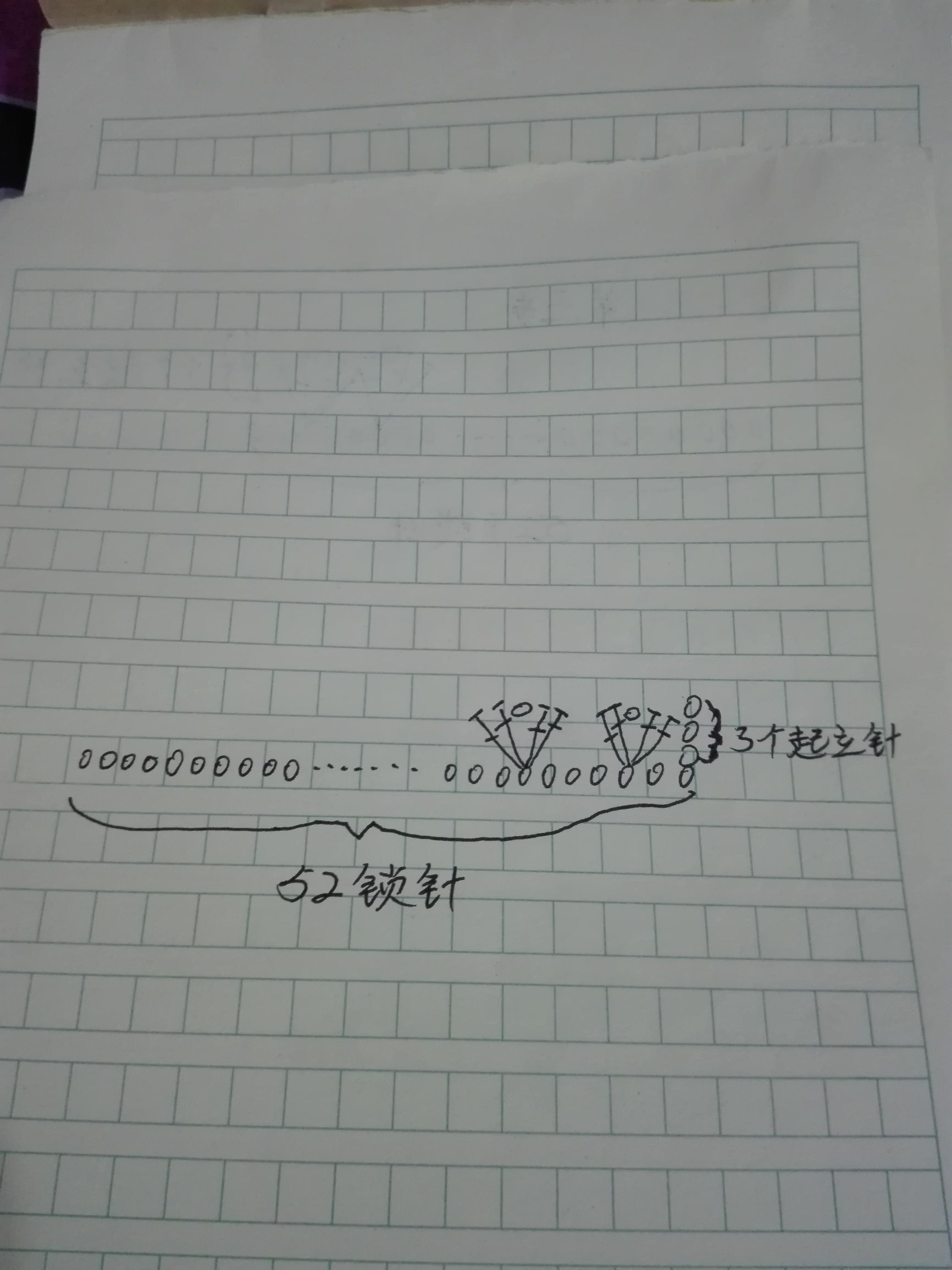 钩简易玫瑰花和叶子图解,从上往下钩玫瑰花网格连衣裙图解