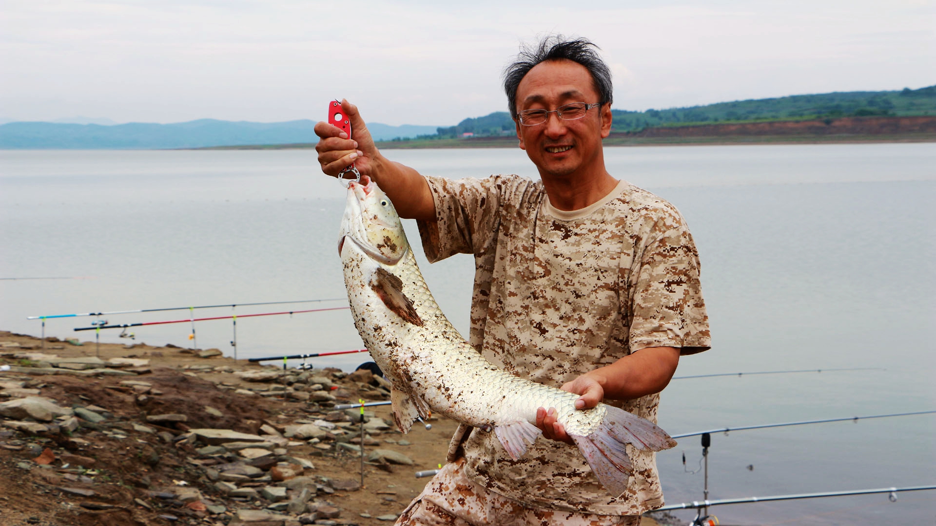 野钓意境图,意境泛舟钓鱼图