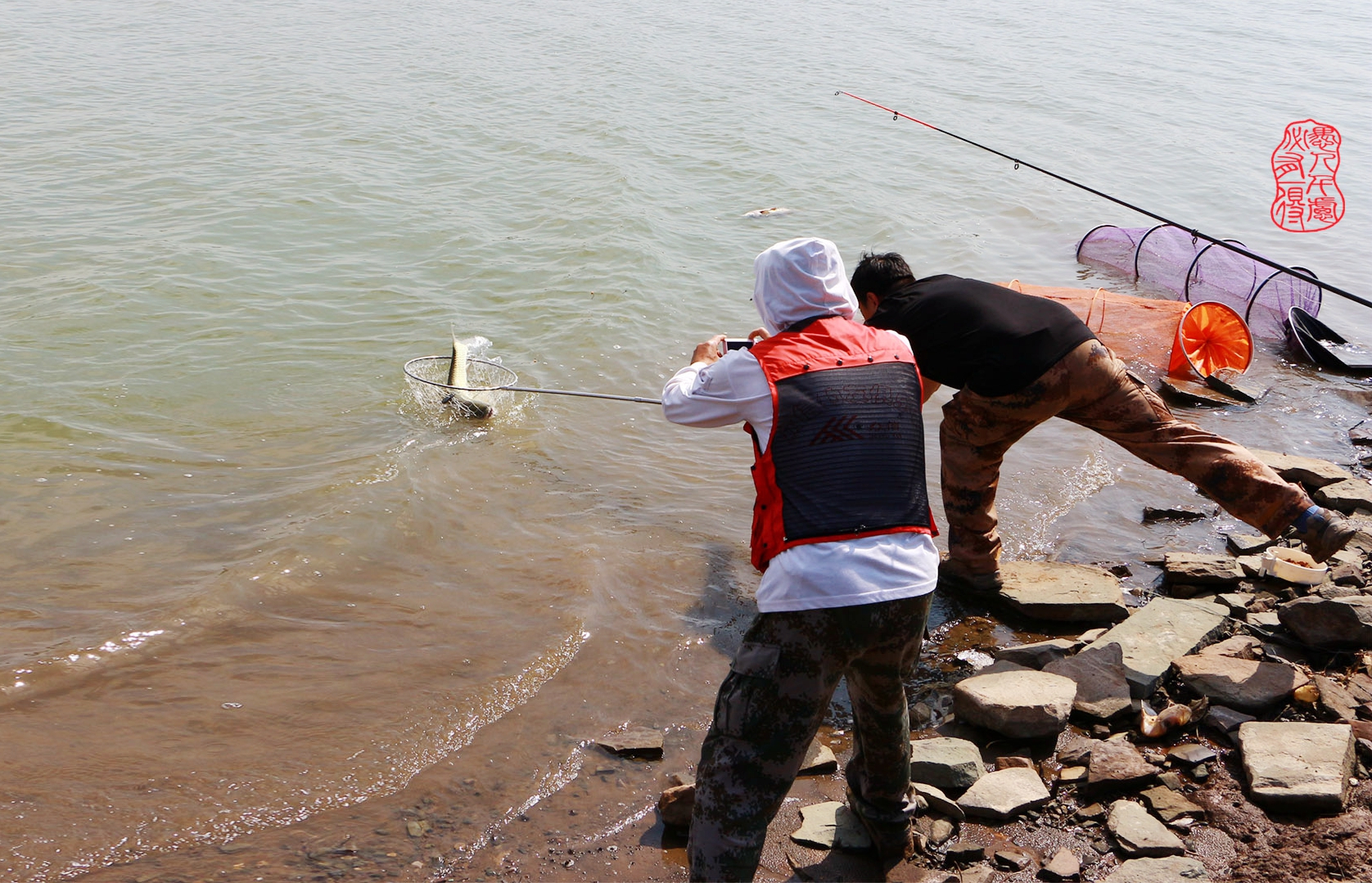 野钓意境图,意境泛舟钓鱼图