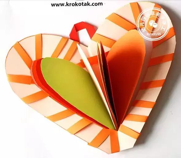 情人节的手工用a4纸和小卡纸做,用卡纸给妈妈做情人节的礼物教程