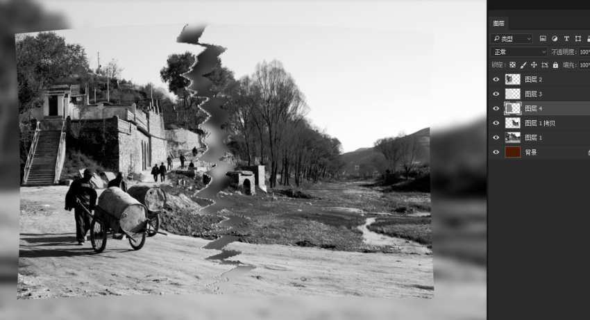 ps撕边效果教程,ps撕边效果名片制作