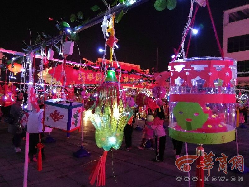 亲子灯笼手工制作中秋彩灯,手工制作小灯笼里放的灯光