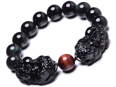 女人佩戴貔貅手串有什么讲求,黑曜石貔貅手串佩戴有什么讲求